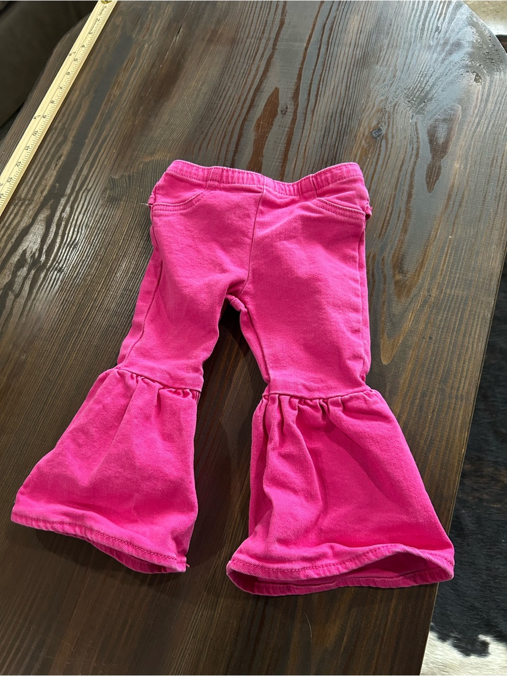 Wrangler Bright Pink Ruffle Flare Jeans